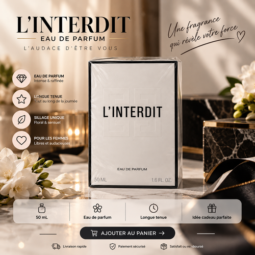 interdit – Eau de Parfum Femme Florale Boisée – 80ml
