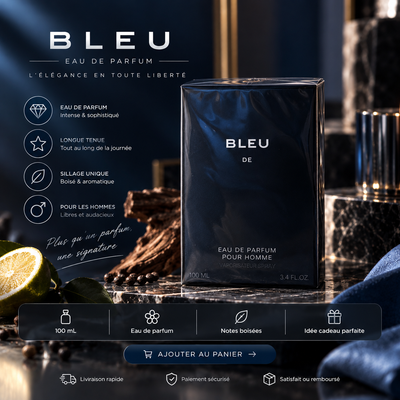 blue Intense – Eau de Parfum Homme Boisée Aromatique – 100ml